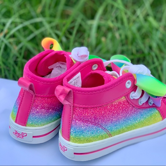 Nickelodeon Jojo Siwa Stripe High Top Sneaker New - Picture 6 of 11